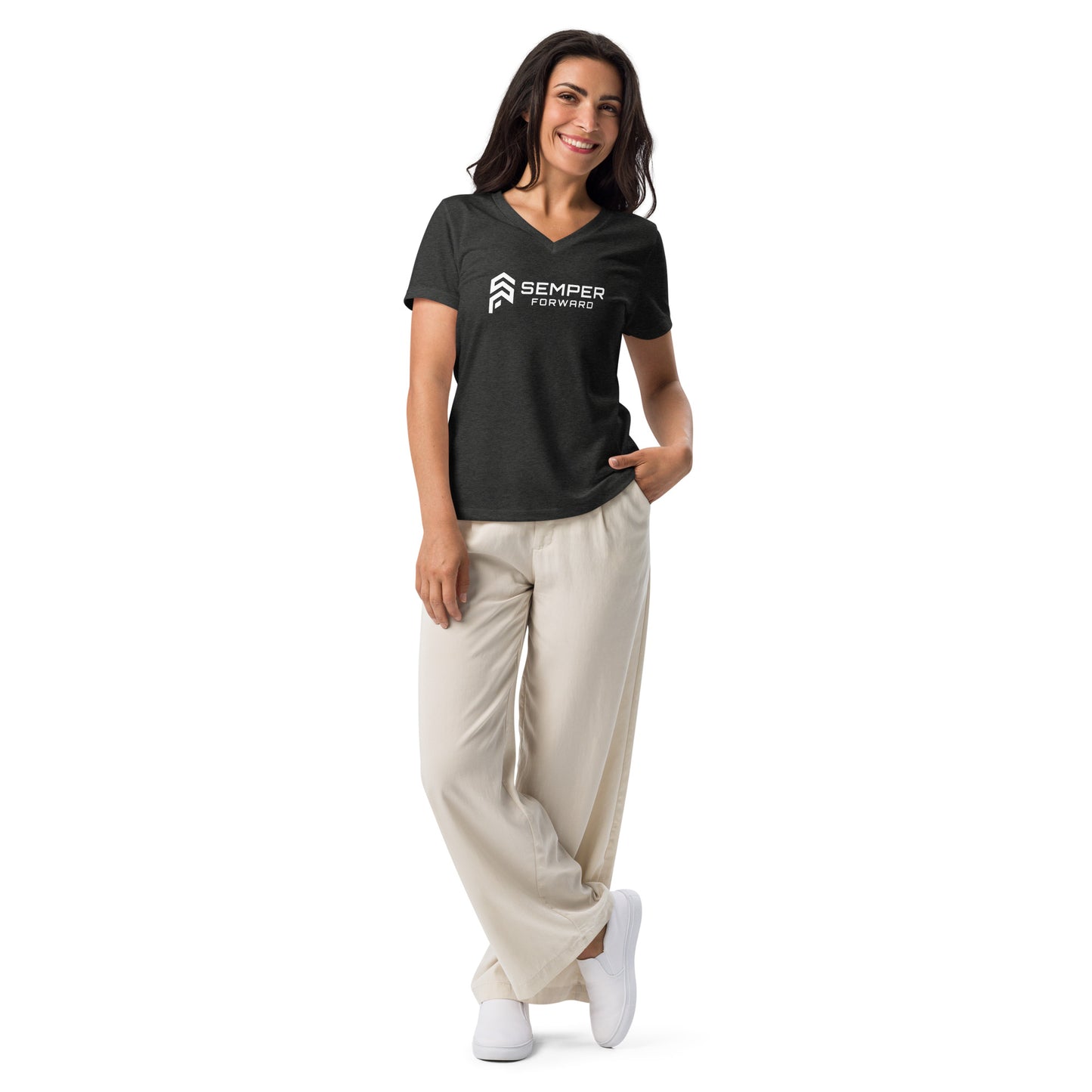 Women’s V-Neck T-Shirt - Semper Forward